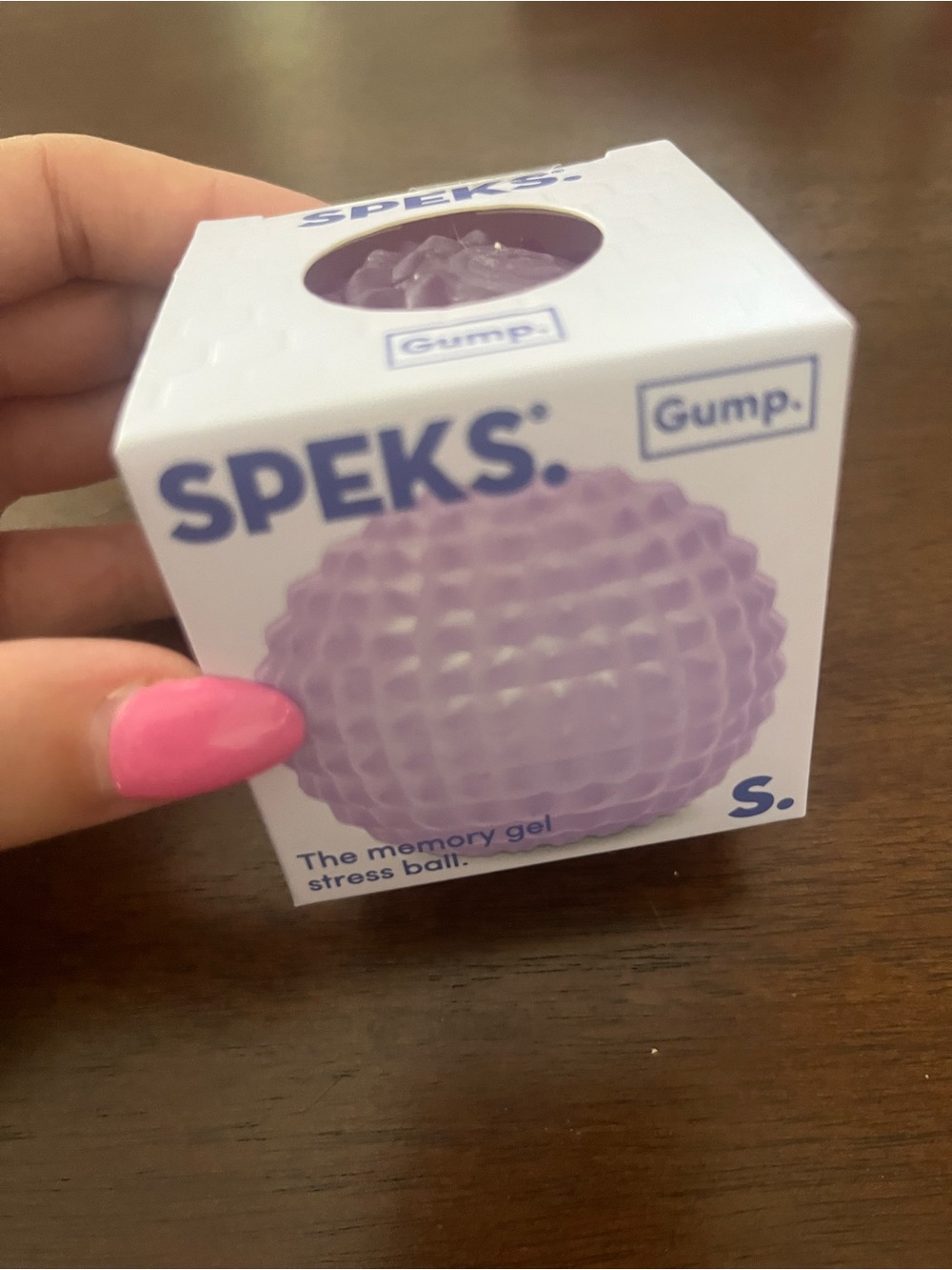 Gump Memory Gel Stress Ball - Purple Speks